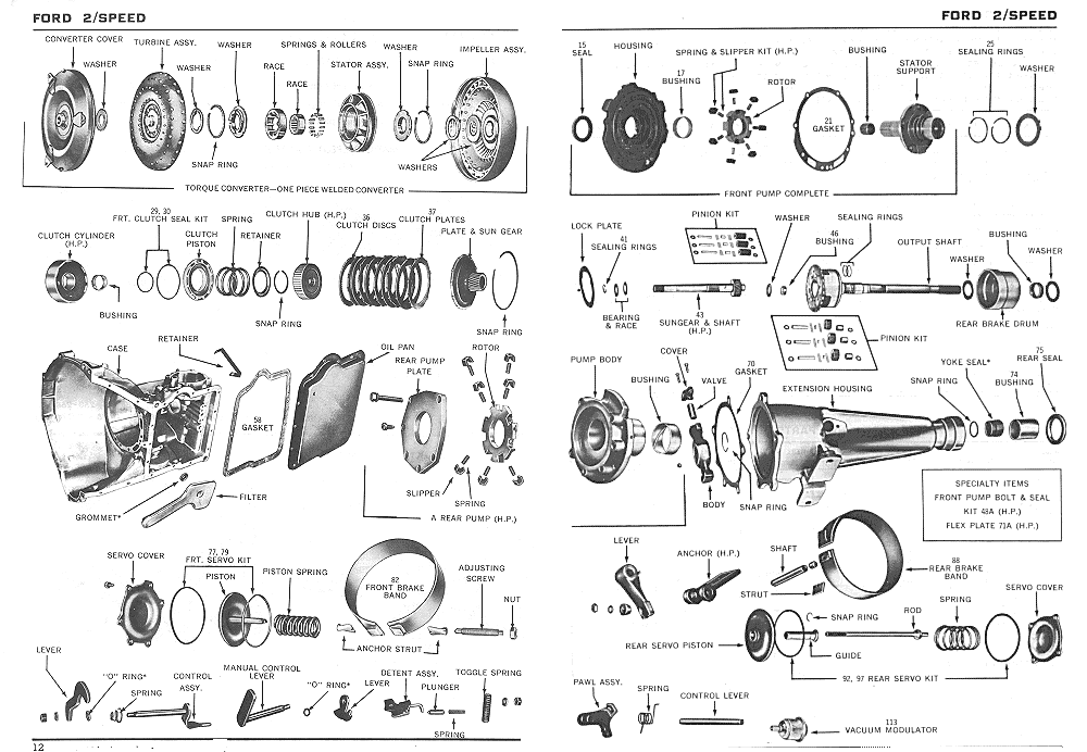 Ford C4 Diagram - Exploded View Ford Speed K - Ford C4 Diagram