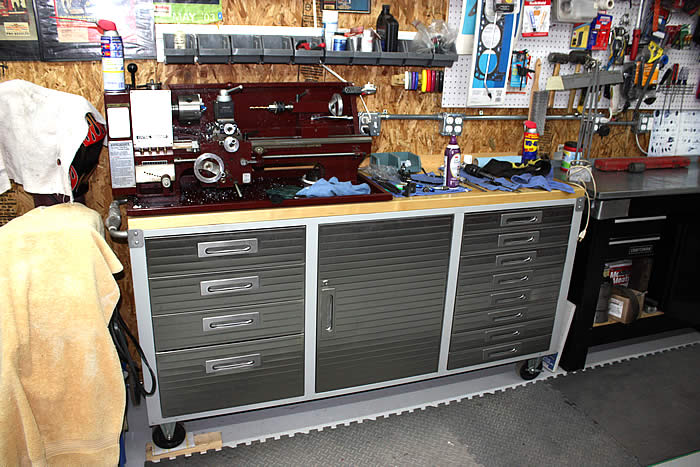 Tool Cabinet As Benchtop Lathe Stand The Garage Journal Board