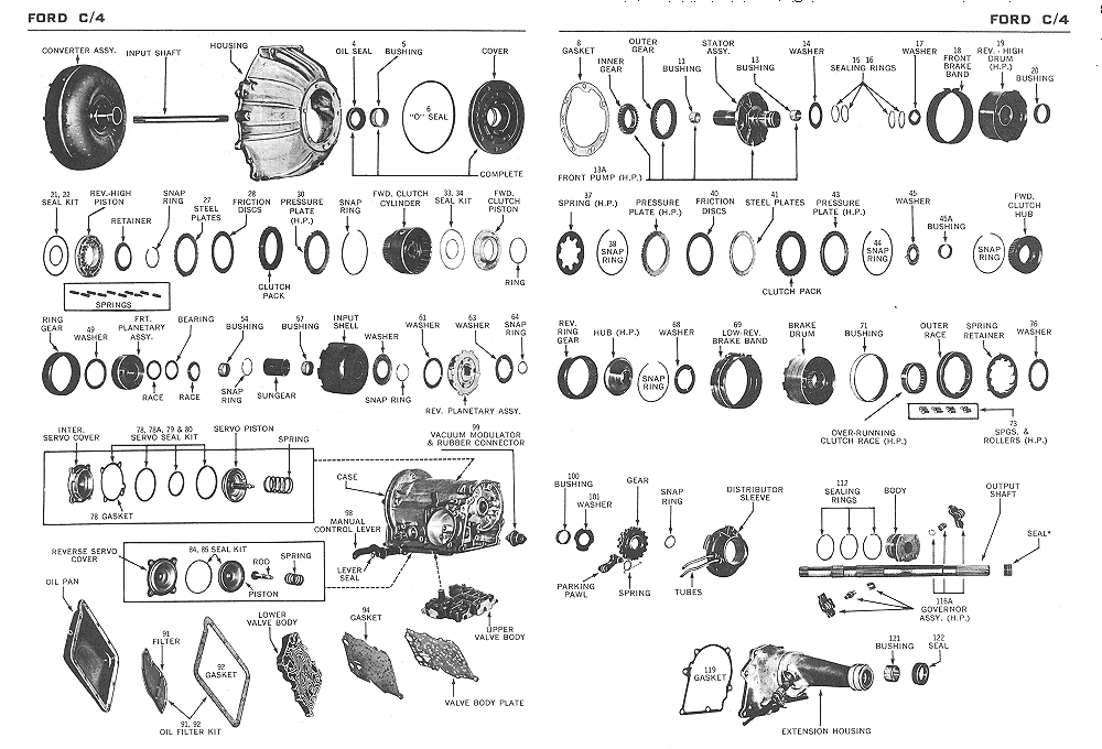 Ford automatic transmission parts diagram #2